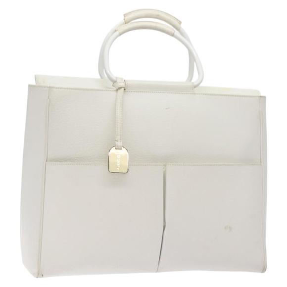 GUCCI Hand Bag Leather White Silver 002 2865 1313 Auth 130179 - Picture 1 of 16